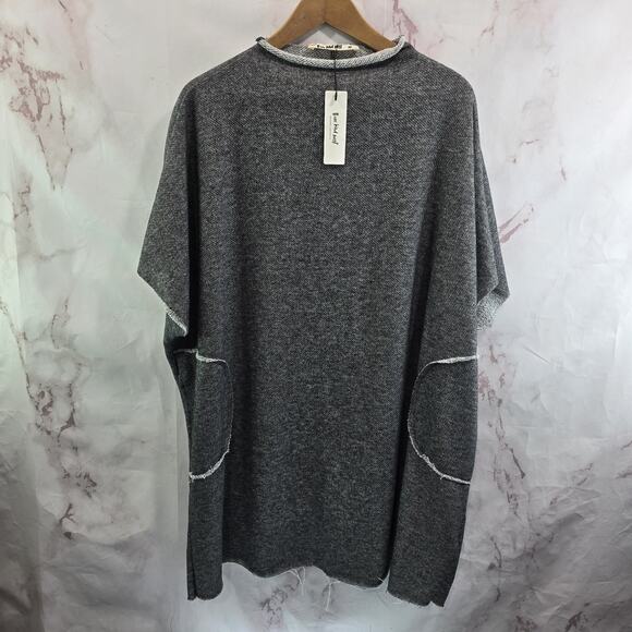 Three Bird Nest Dresses & Skirts - Three Bird Nest Dress Womens Medium Gray Poncho Sweatshirt Cape Wrap Cover Up